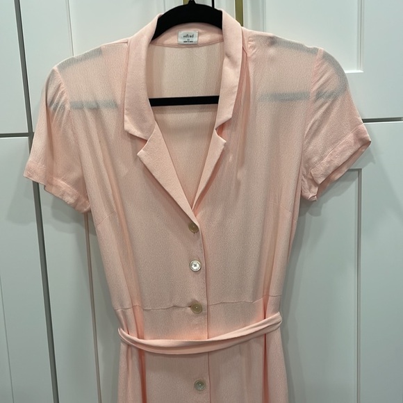 Aritzia Wilfred Shirt Dress in Coral Blush - Picture 3 of 10
